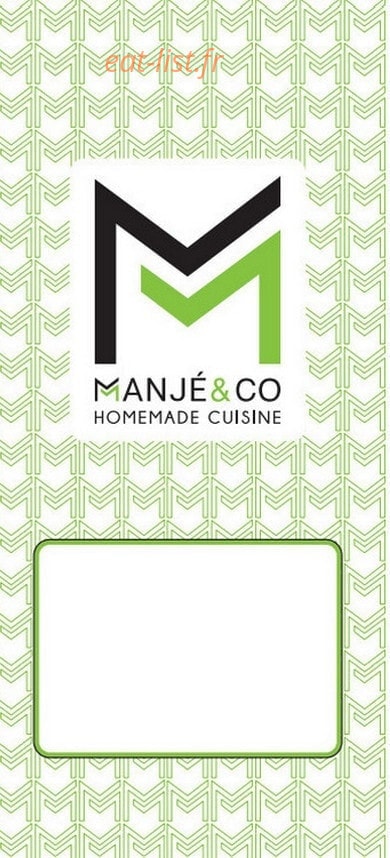 Manjé & Co — carte page 1