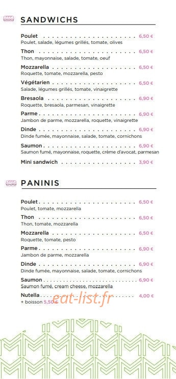 Manjé & Co — carte page 3
