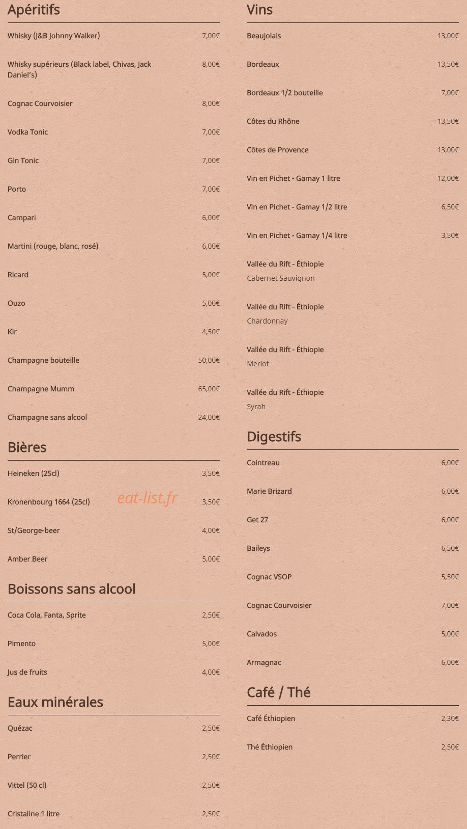 Ménélik — carte page 5