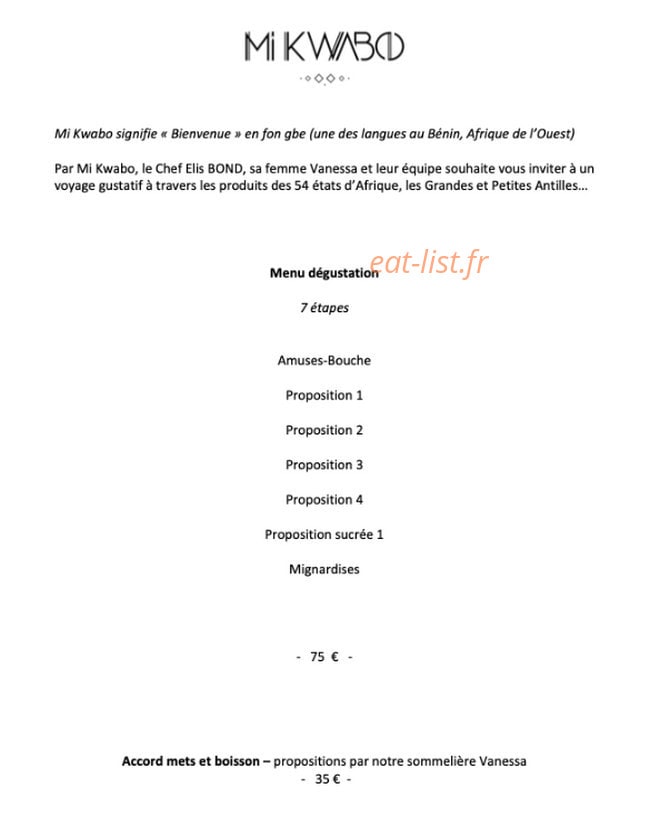 Mi Kwabo — carte page 2