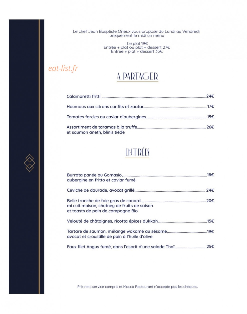 Mocca — carte page 1