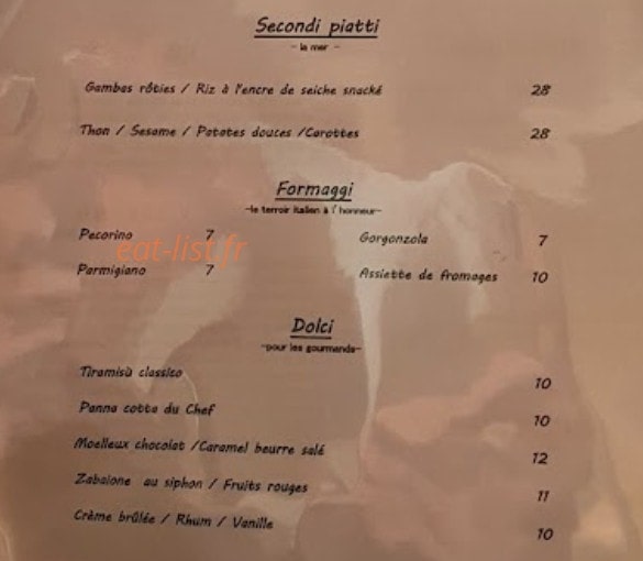 Moudiba's Taste — carte page 2
