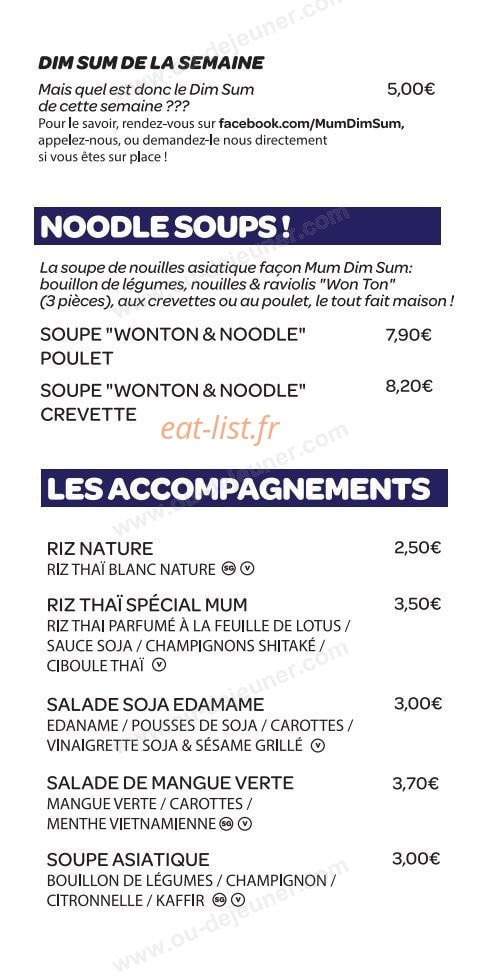 Mum Dim Sum — carte page 3