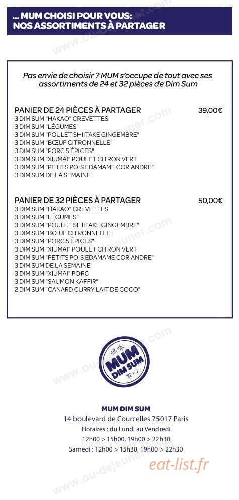 Mum Dim Sum — carte page 6