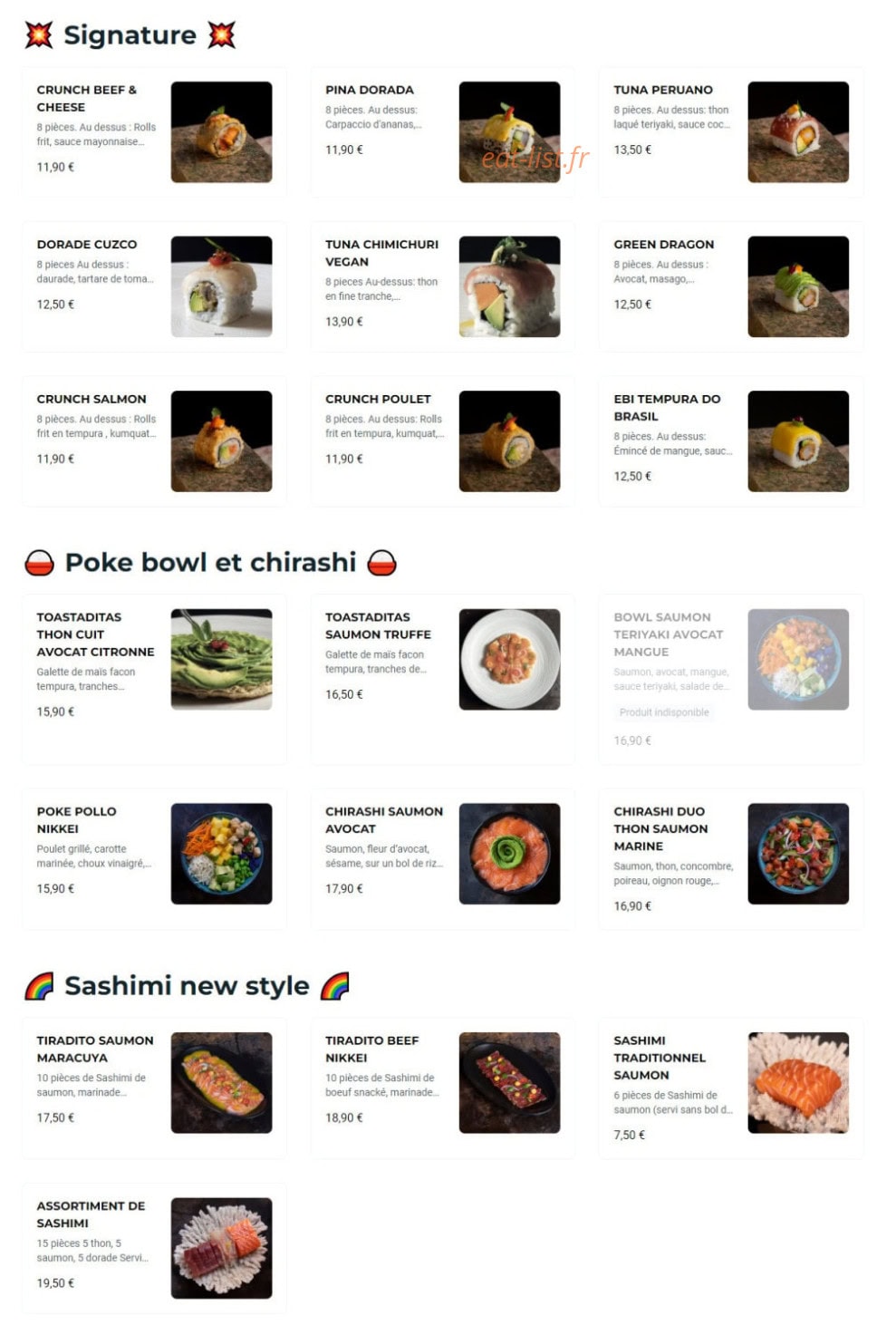 NKI sushi — carte page 4