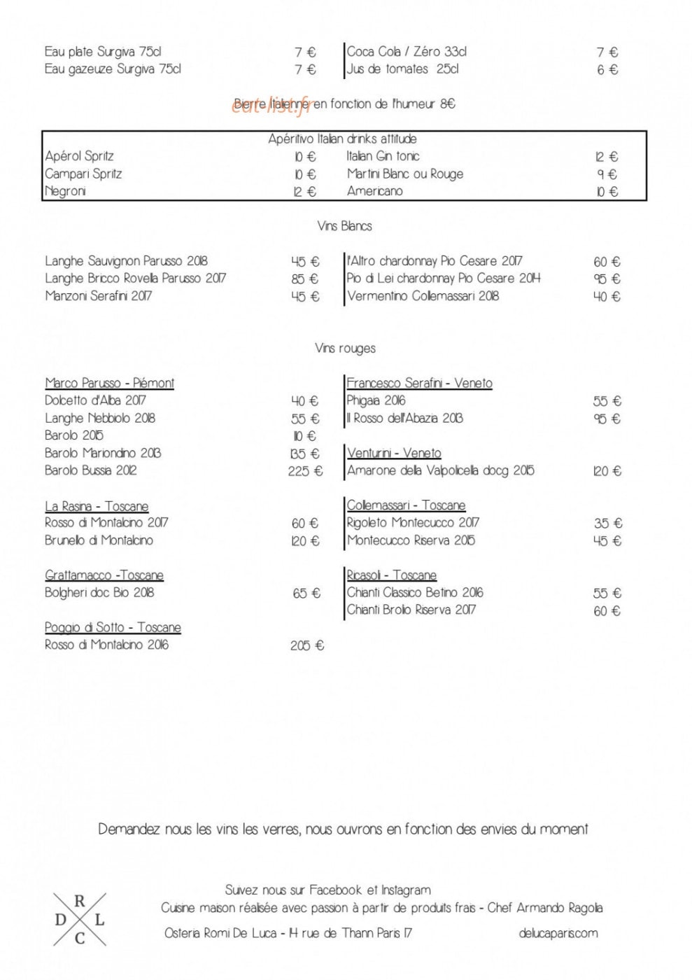 Osteria Romi De Luca — carte page 3