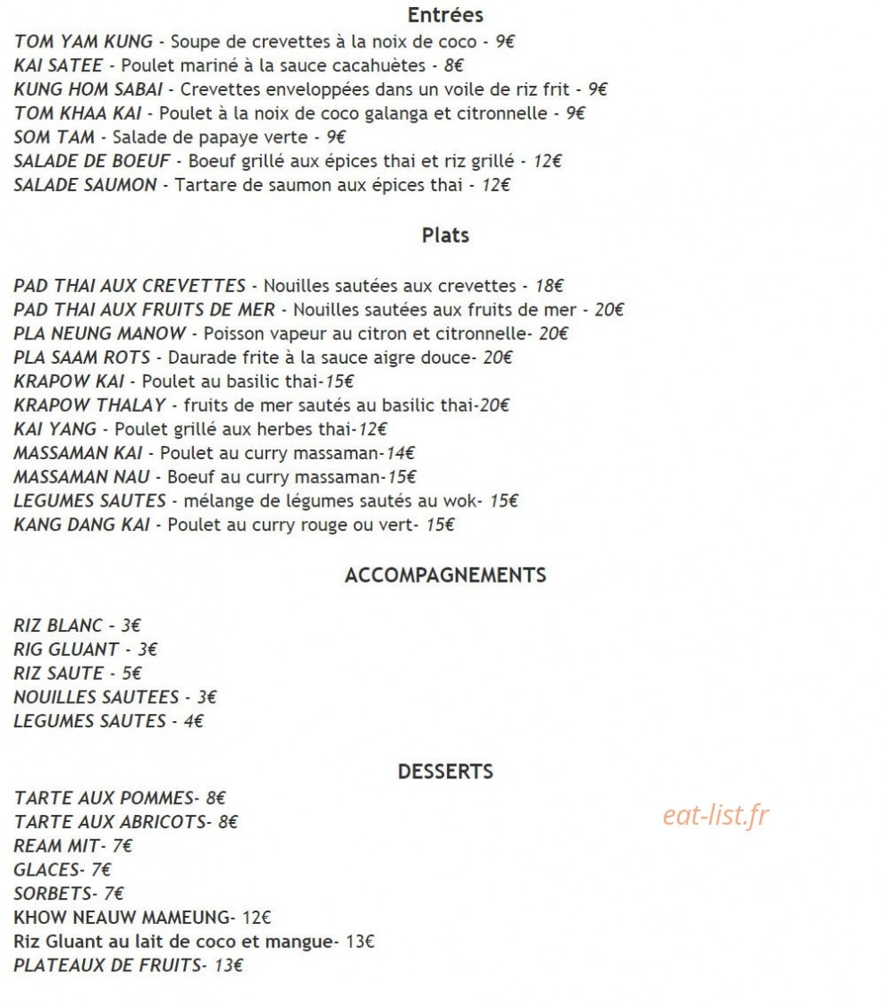 Pad thaï — carte page 2