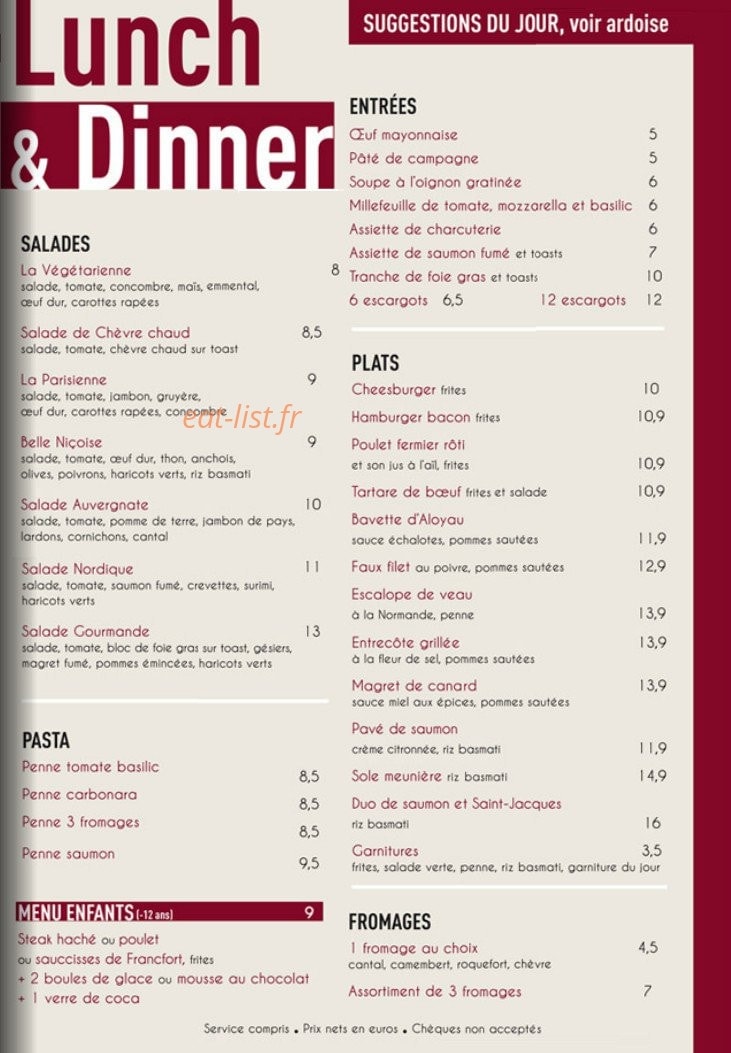 Pari’s café — carte page 4