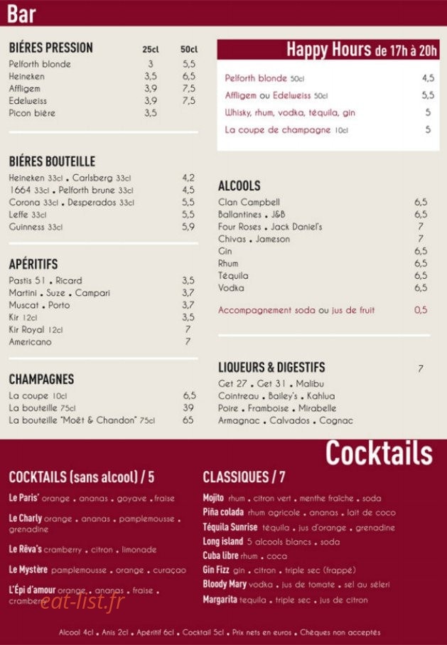 Pari’s café — carte page 3