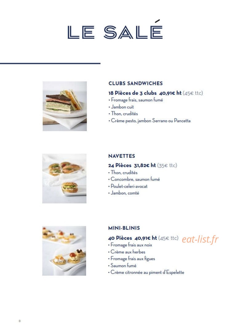 Paris Baguette — carte page 8
