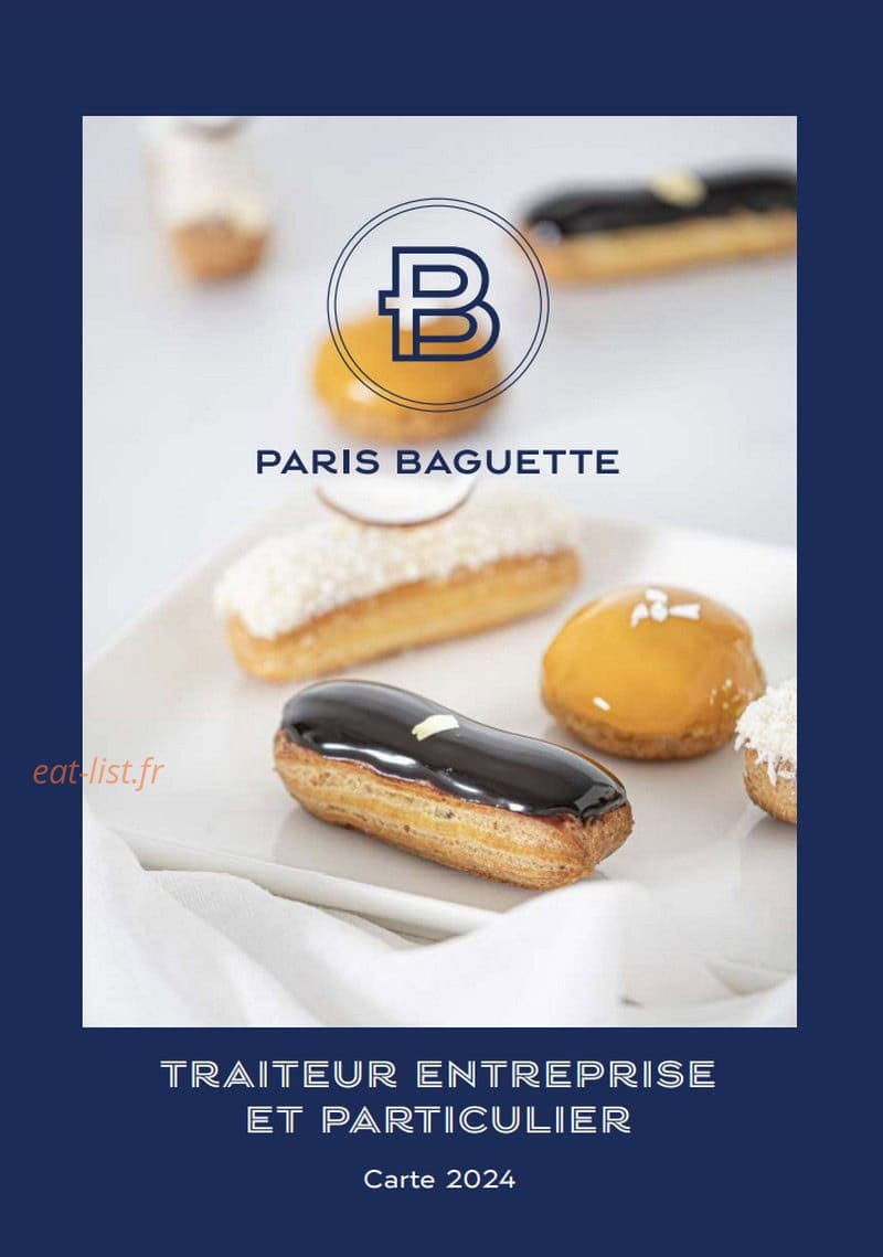 Paris Baguette — carte page 1