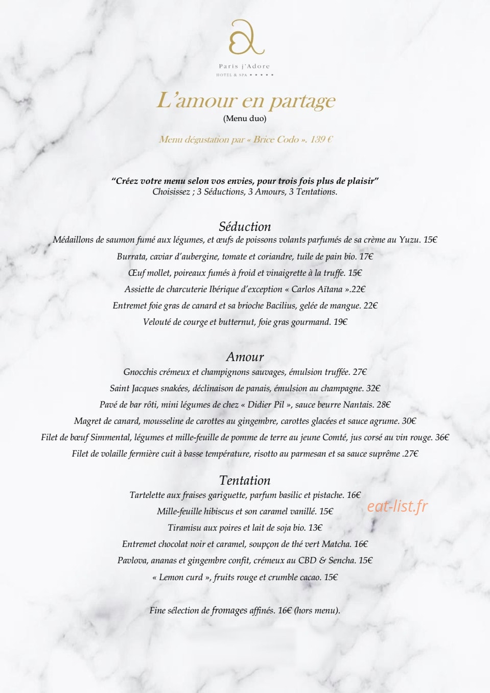Paris j'Adore — carte page 21