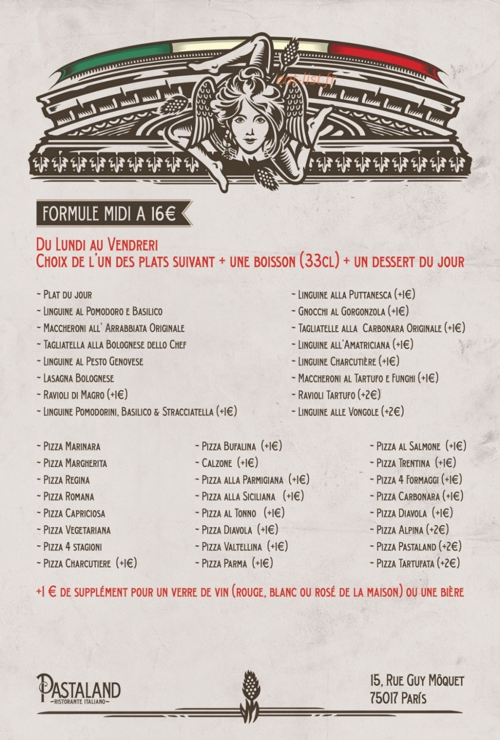 Pastaland — carte page 2