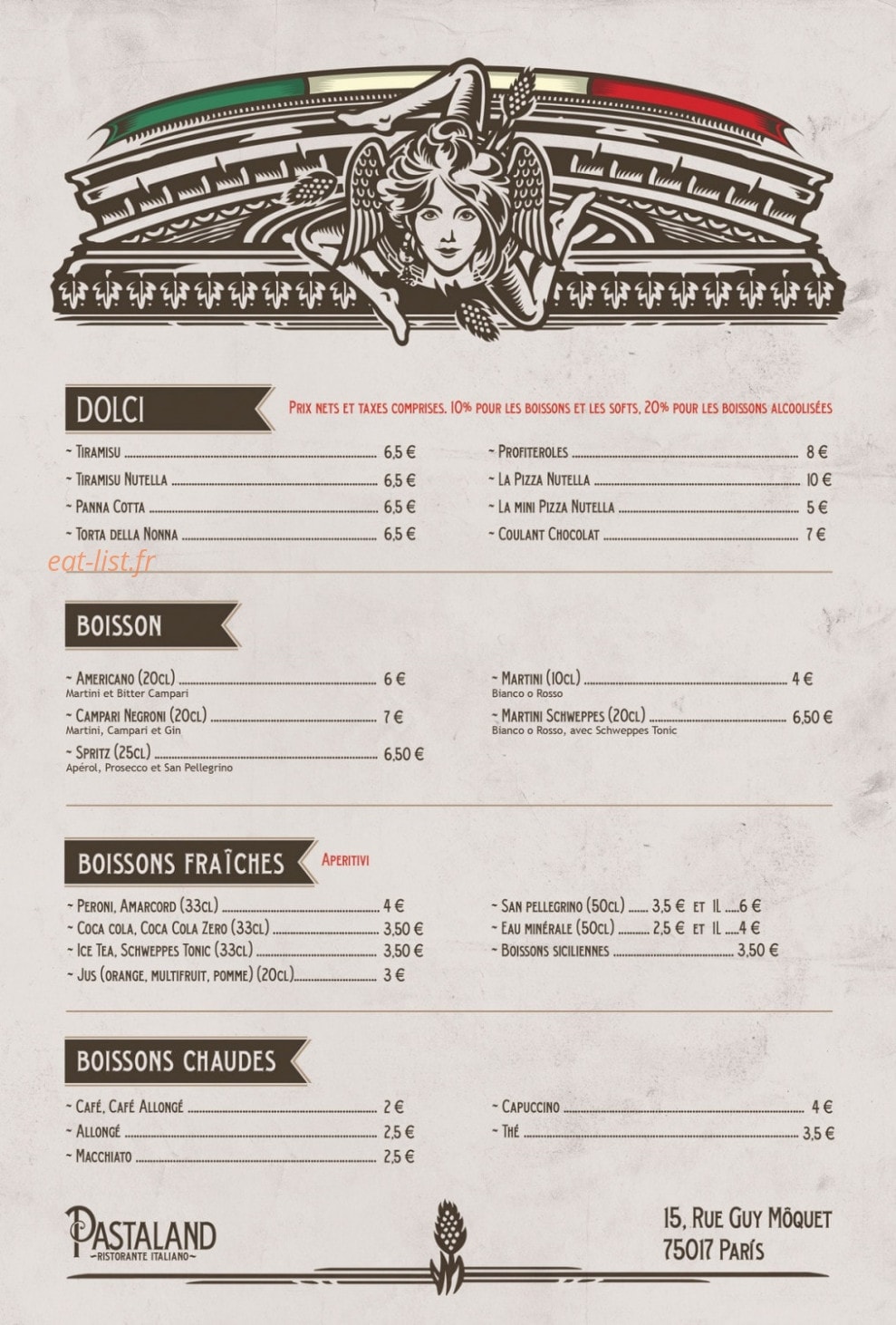Pastaland — carte page 5