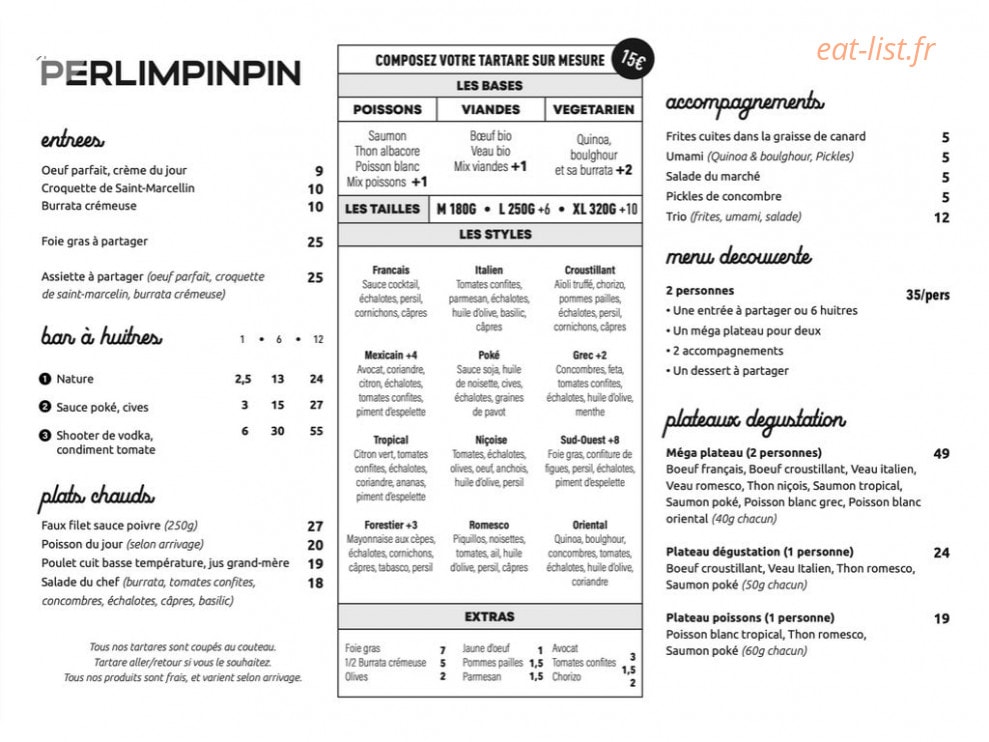 Perlimpinpin — carte page 1