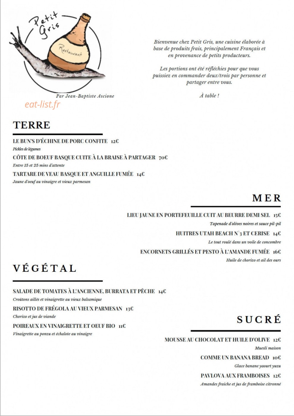 Petit Gris — carte page 1