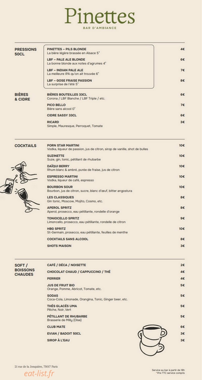 Pinettes - Bar d'ambiance — carte page 2