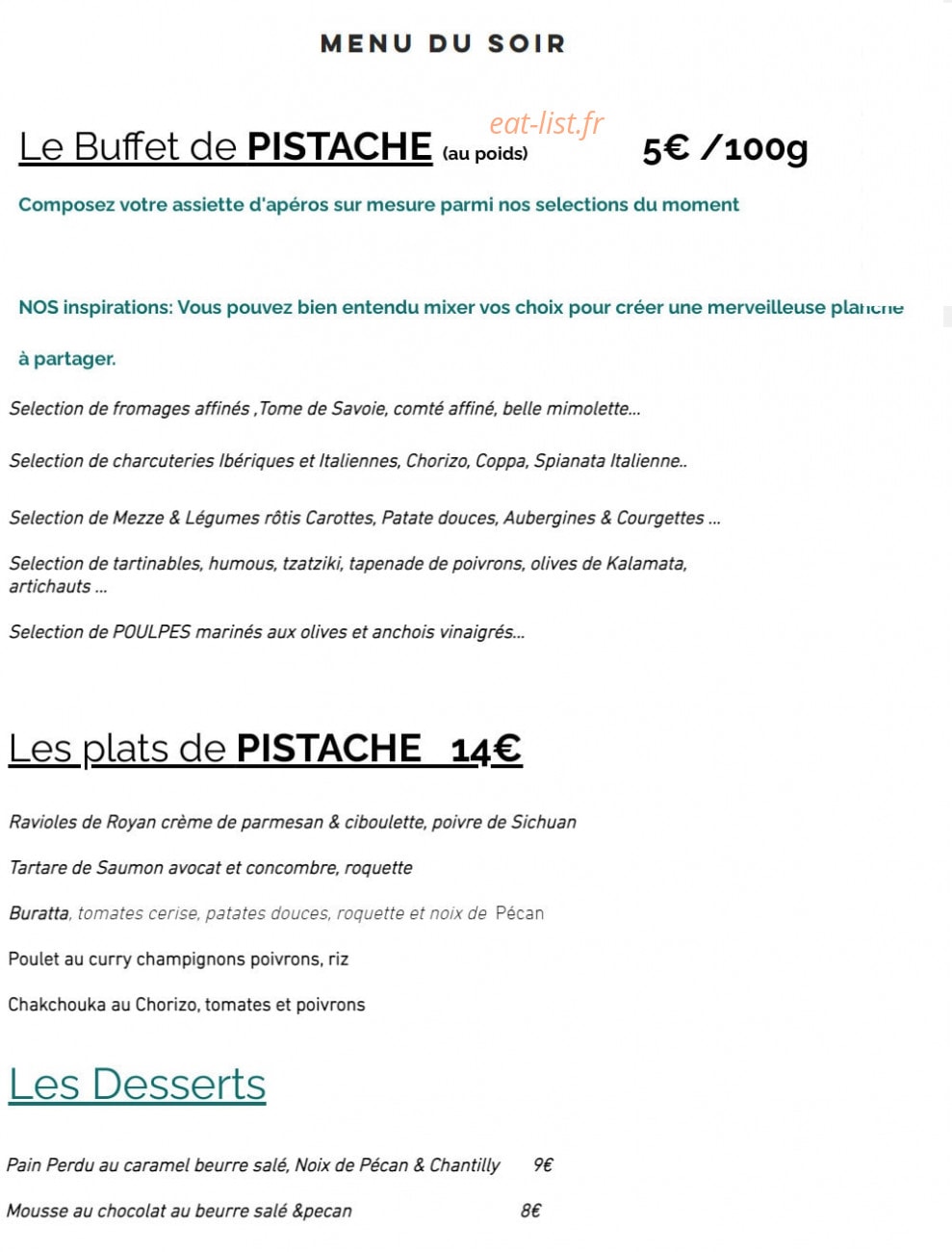 Pistache — carte page 4