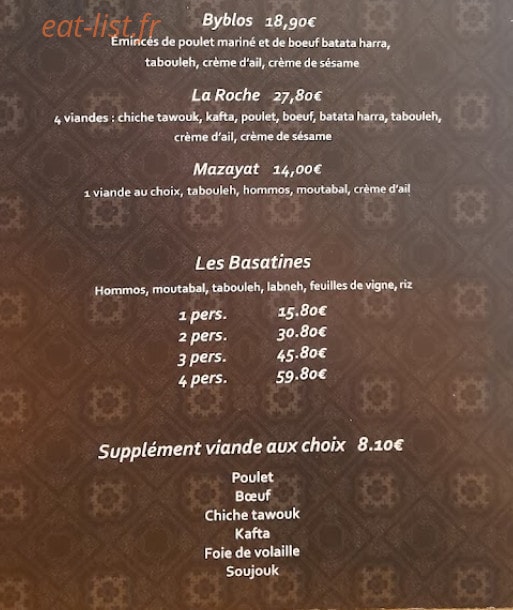 Pita Li beirut — carte page 9
