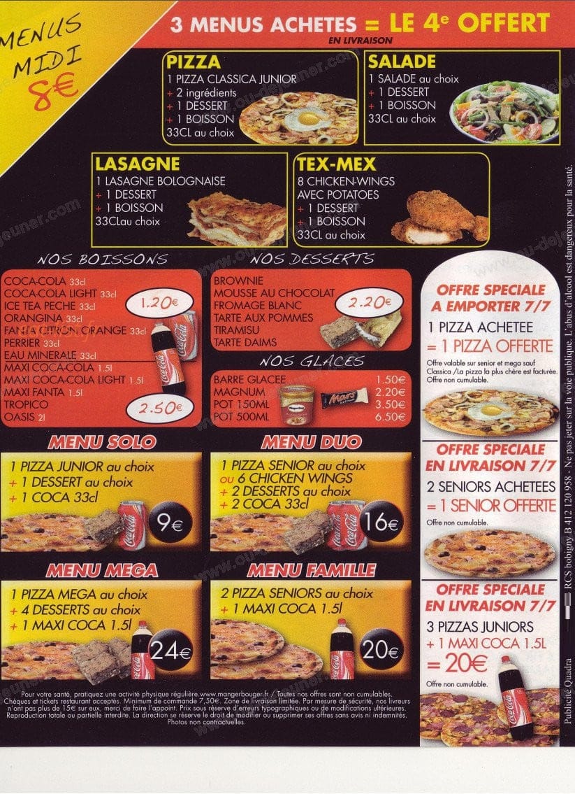 Pizza 17 — carte page 4