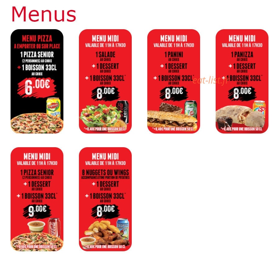 Pizza Cinq l'Authentique — carte page 10