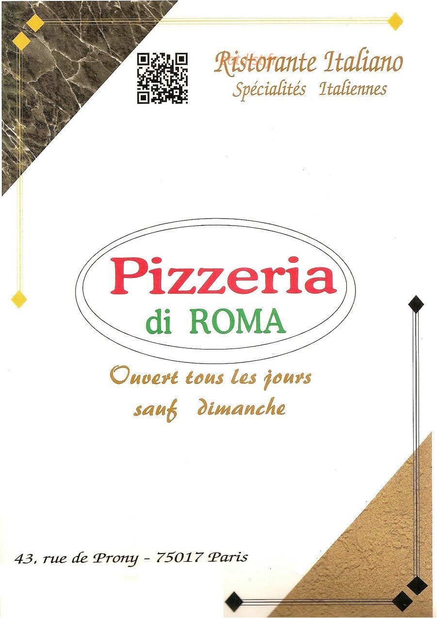 Pizza Di Roma — carte page 1