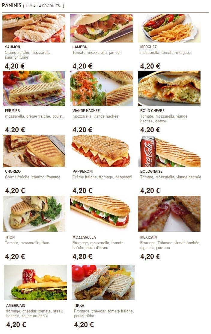 Pizza King — carte page 6