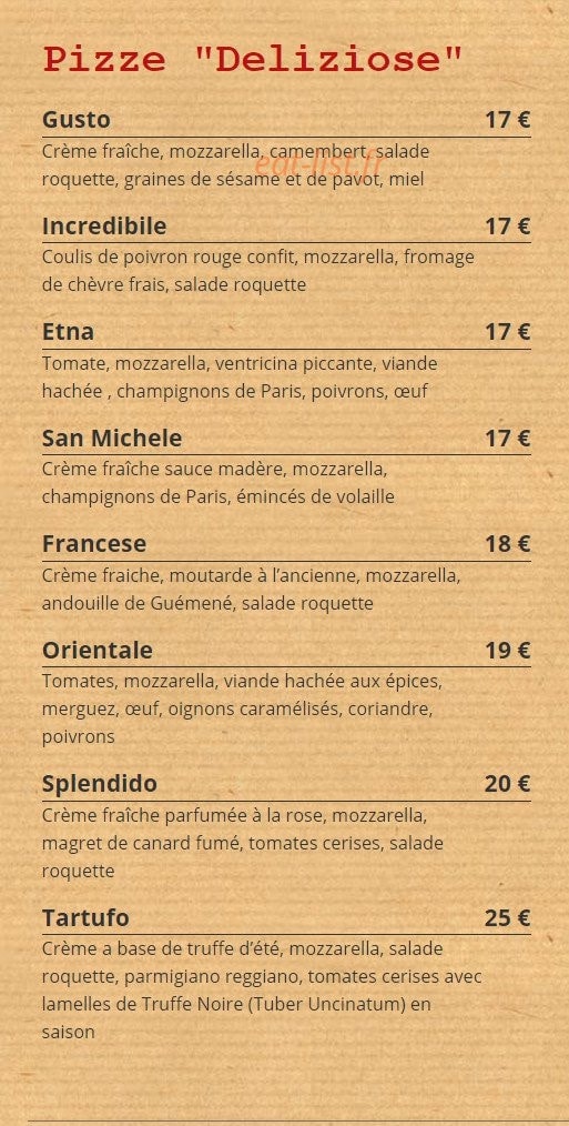 Pizze — carte page 3
