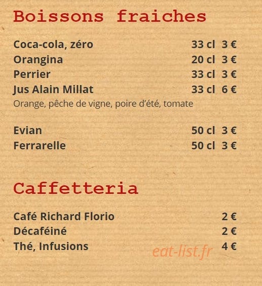 Pizze — carte page 6
