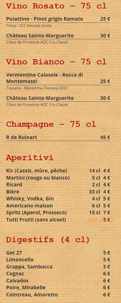 Pizze — carte page 5