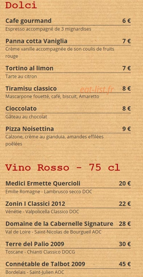 Pizze — carte page 4