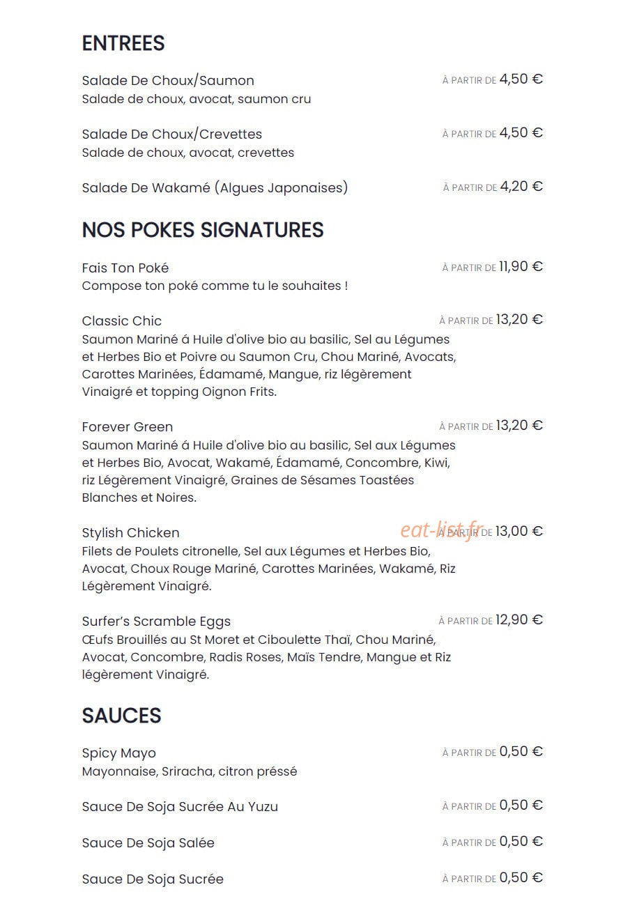 Poké Bio — carte page 1