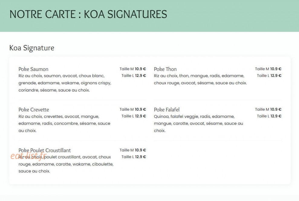 Poke Koa — carte page 3