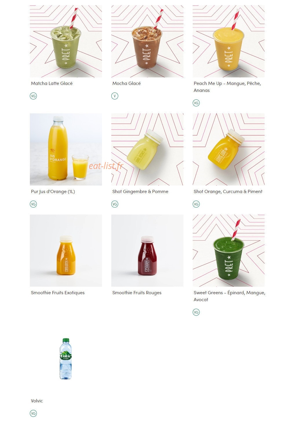 Pret A Manger — carte page 21