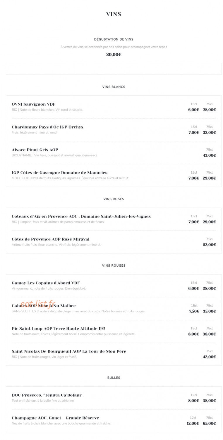 Privé de dessert — carte page 2