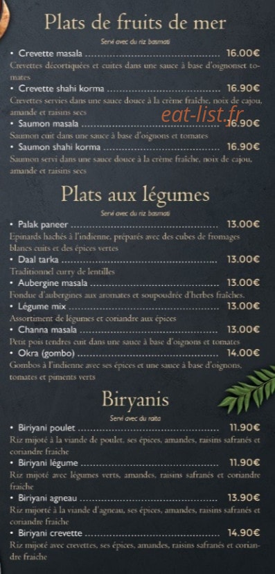 Raja's — carte page 3