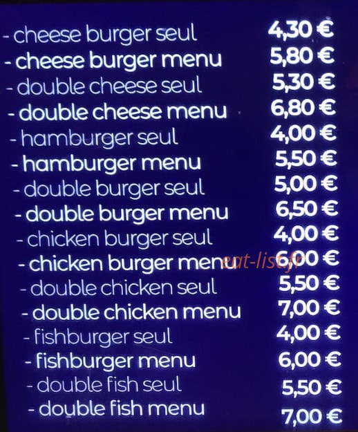 Restaurant Pont d'Istanbul — carte page 2