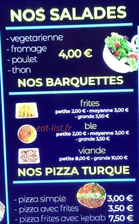 Restaurant Pont d'Istanbul — carte page 8