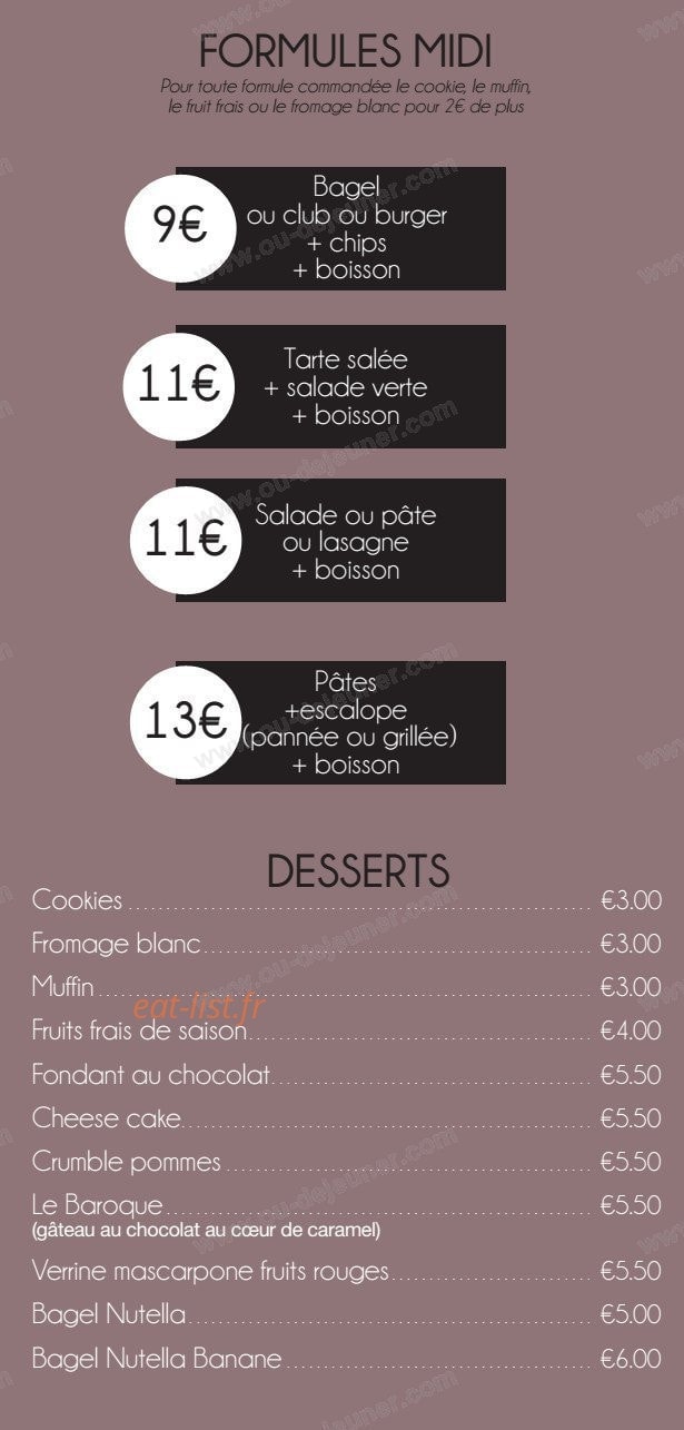 Room Service Laugier — carte page 3