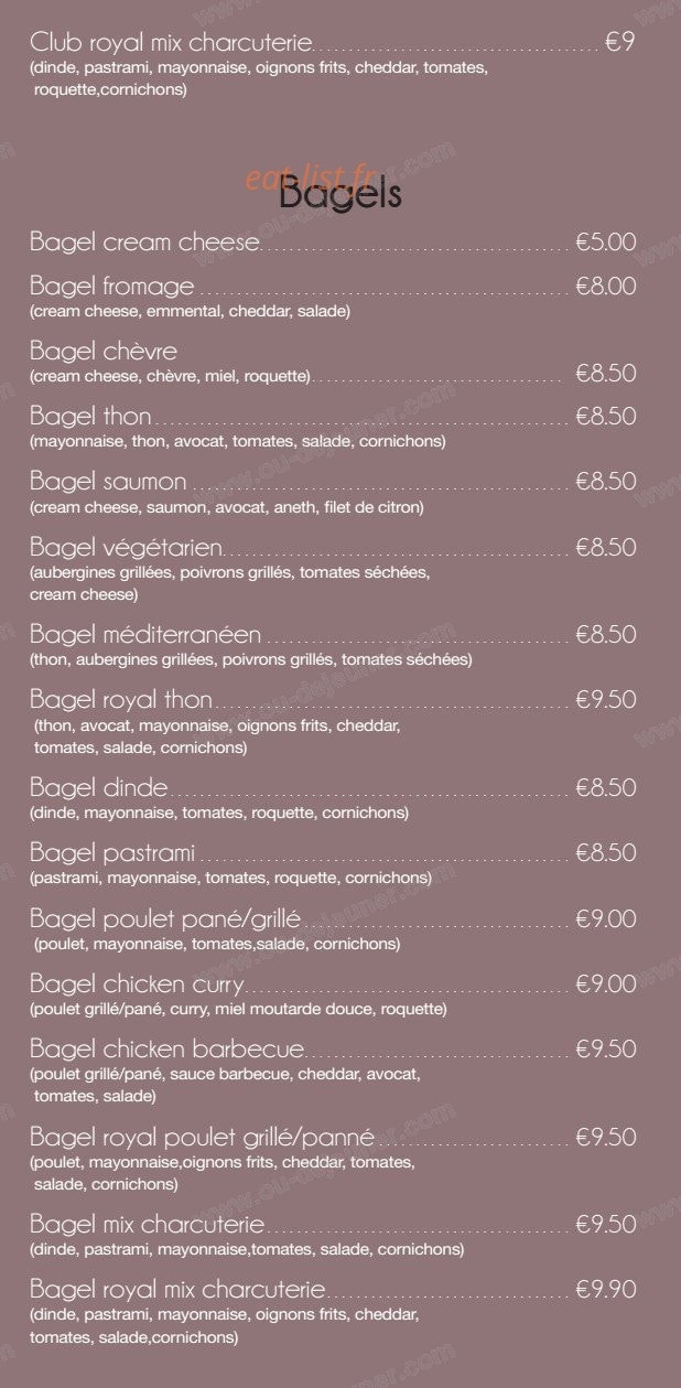 Room Service Laugier — carte page 5