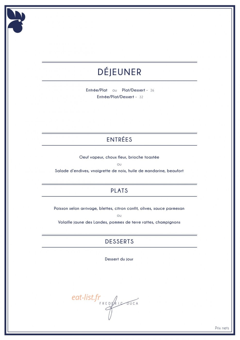 Rooster — carte page 1