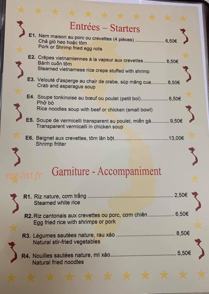 Saigon Etoile — carte page 3