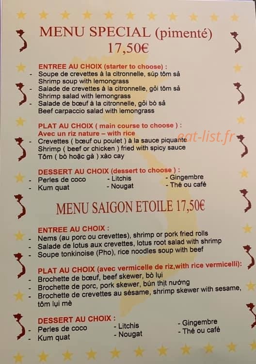 Saigon Etoile — carte page 2