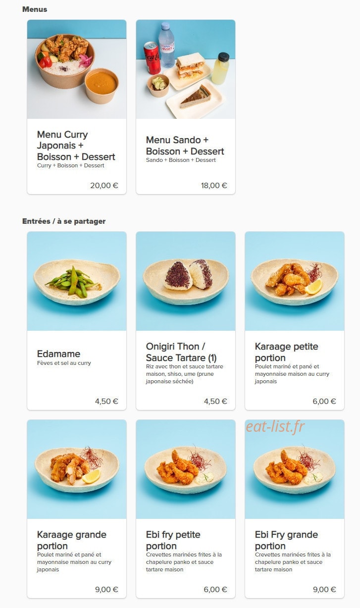 Sando and Curry — carte page 1