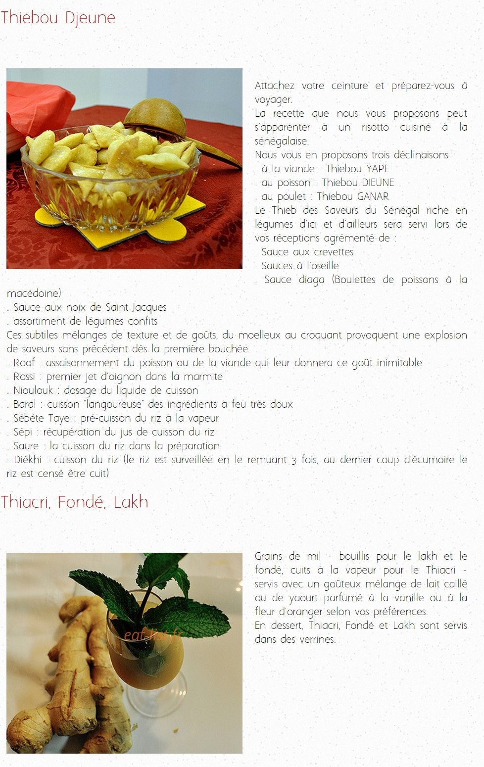 Saveurs Du Senegal — carte page 6