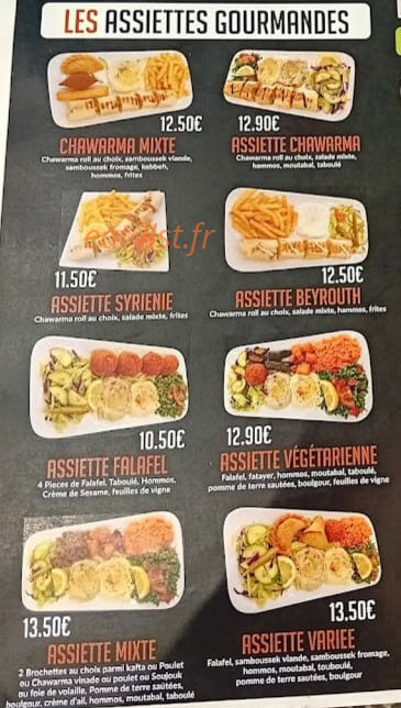 Shop Falafel — carte page 3