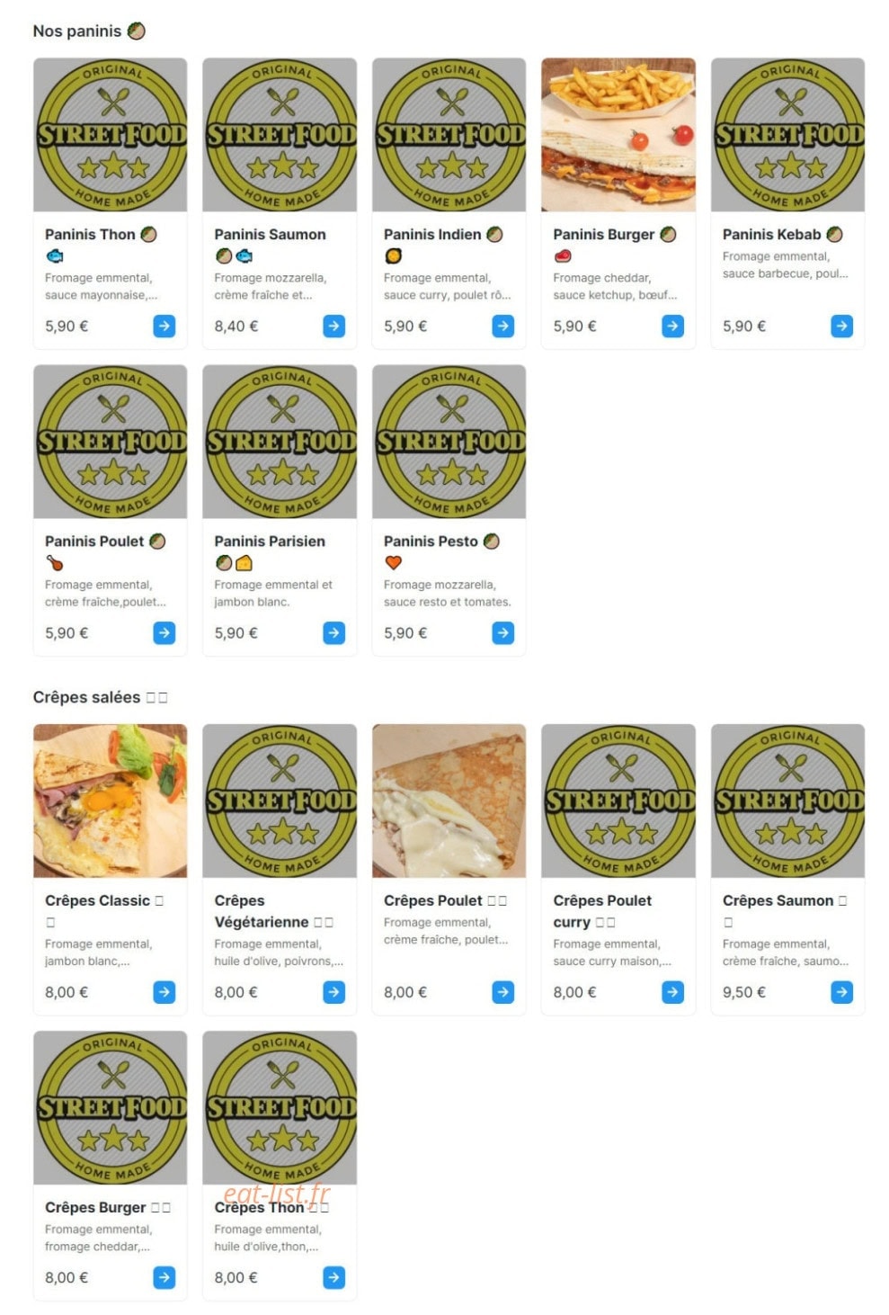Street Food Original — carte page 4