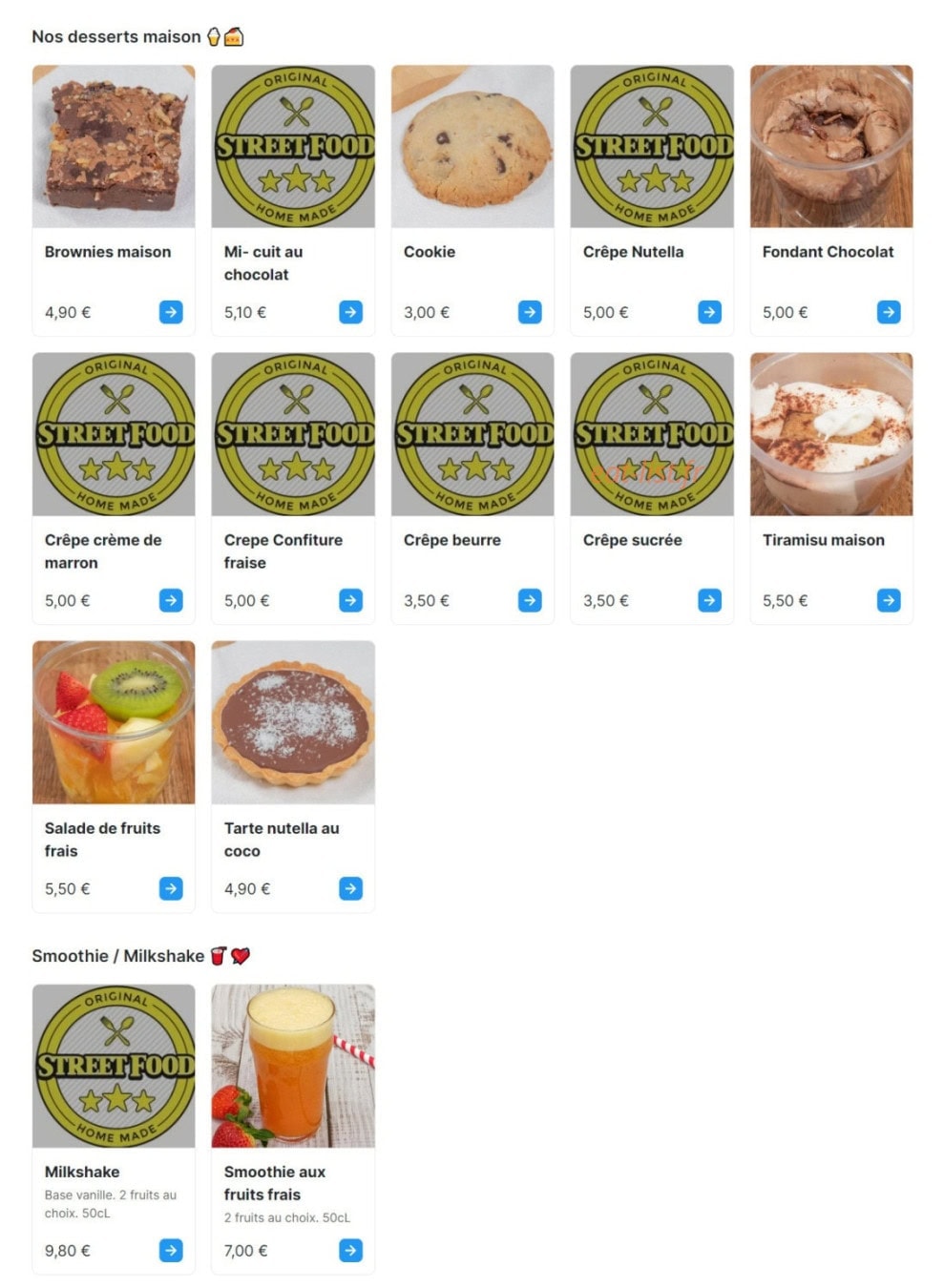 Street Food Original — carte page 5
