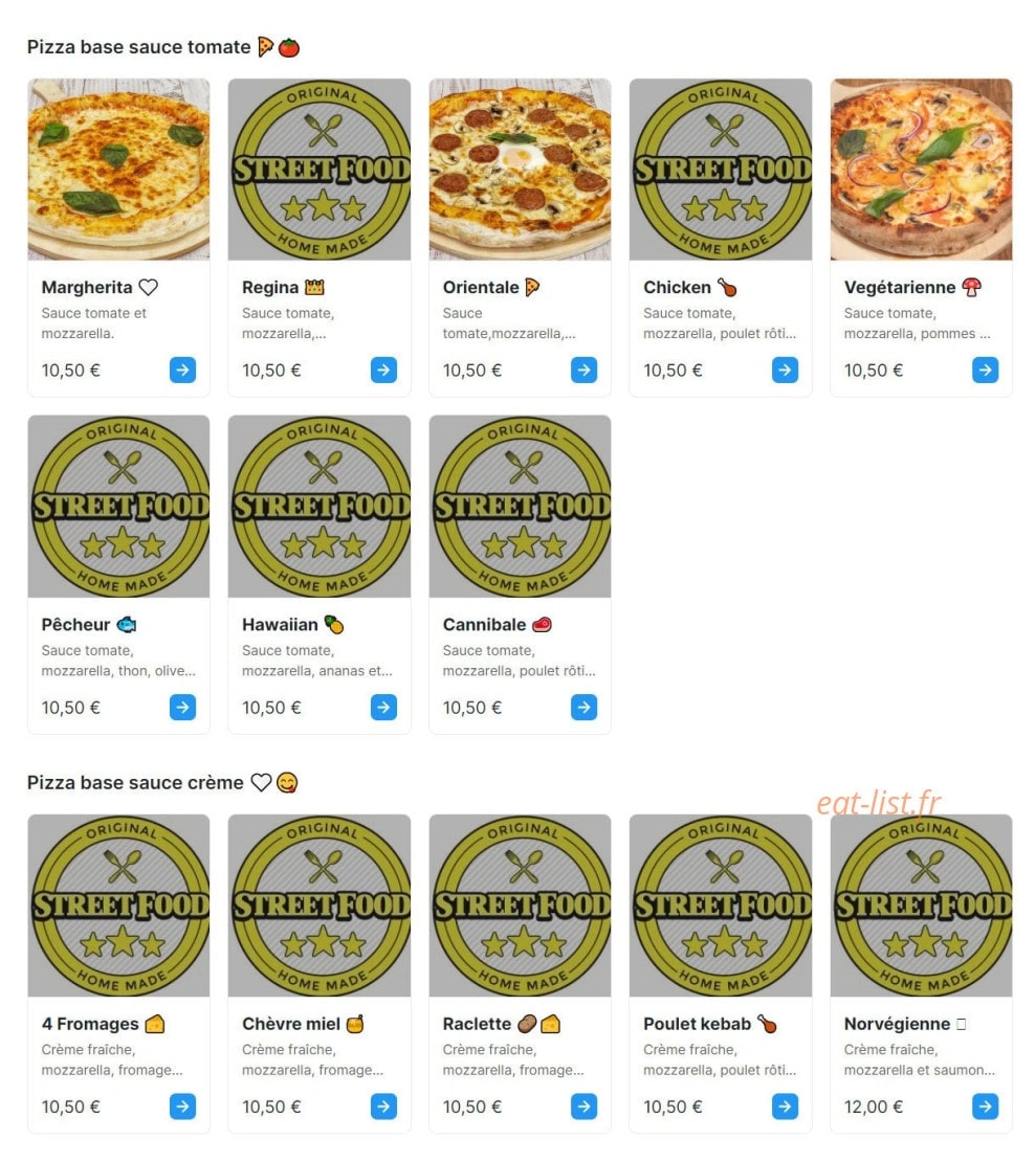 Street Food Original — carte page 1