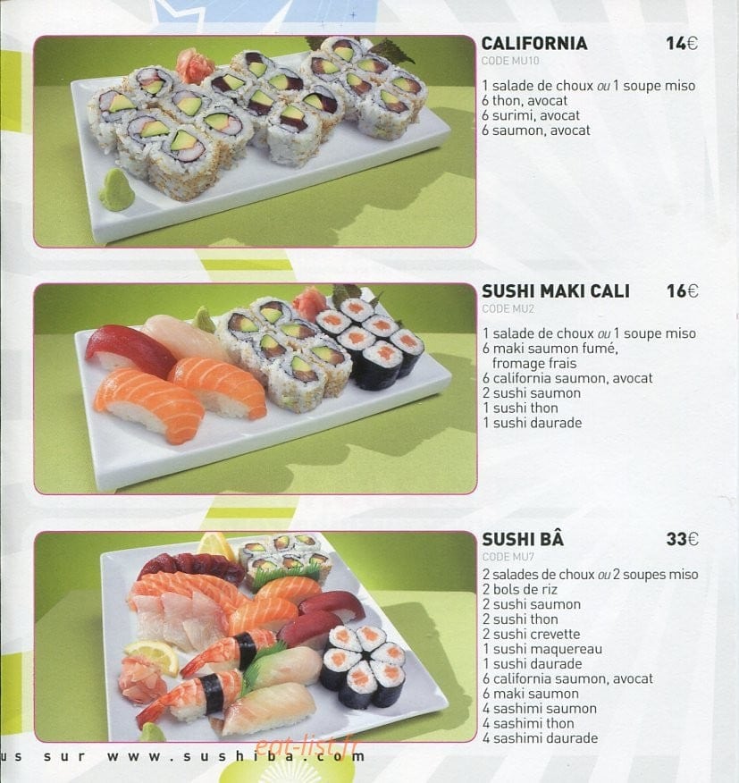 Sushi Bâ — carte page 6